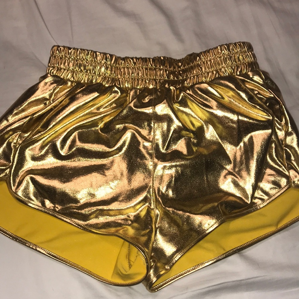 reflect gold shorts